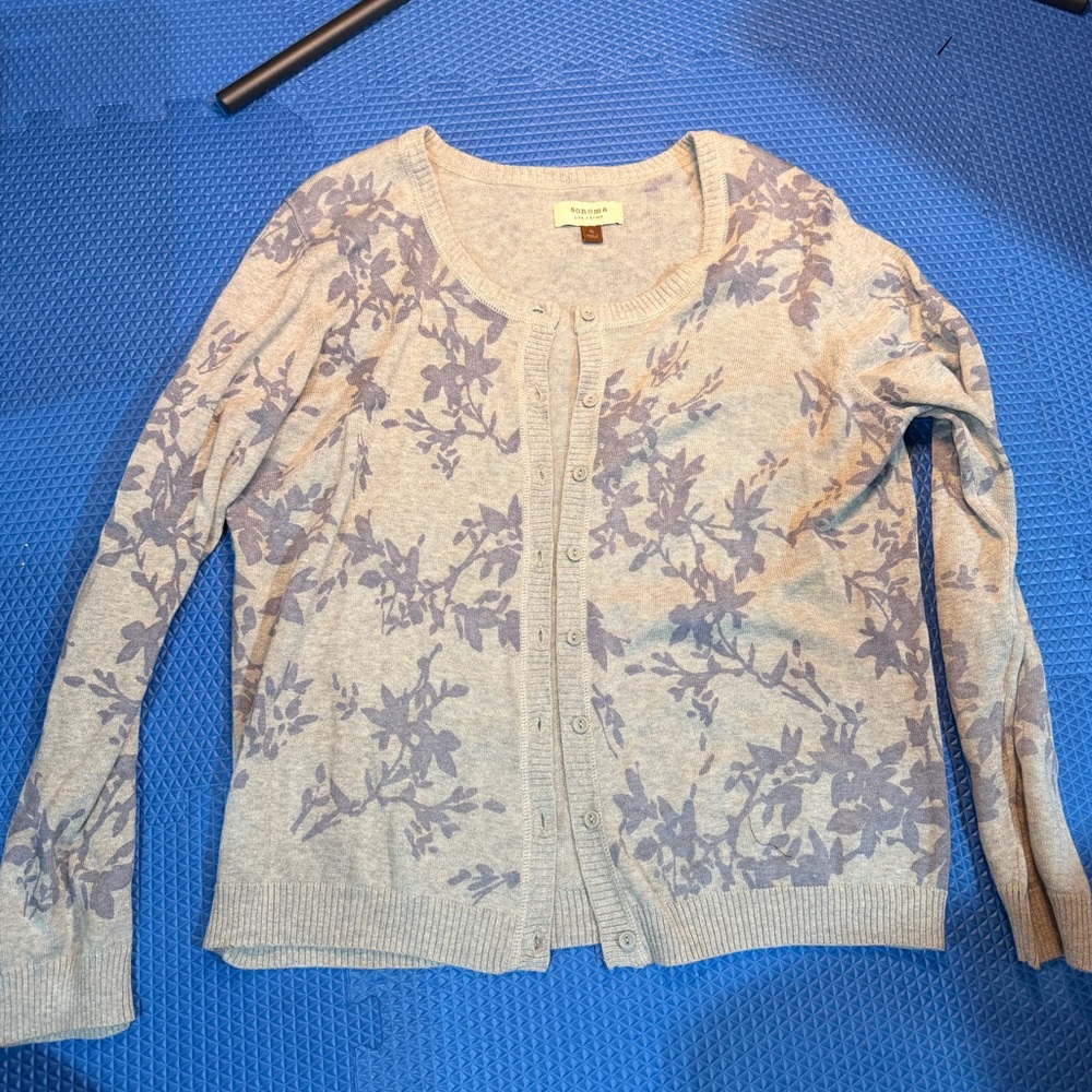 Sonoma Lavender Floral Cardigan